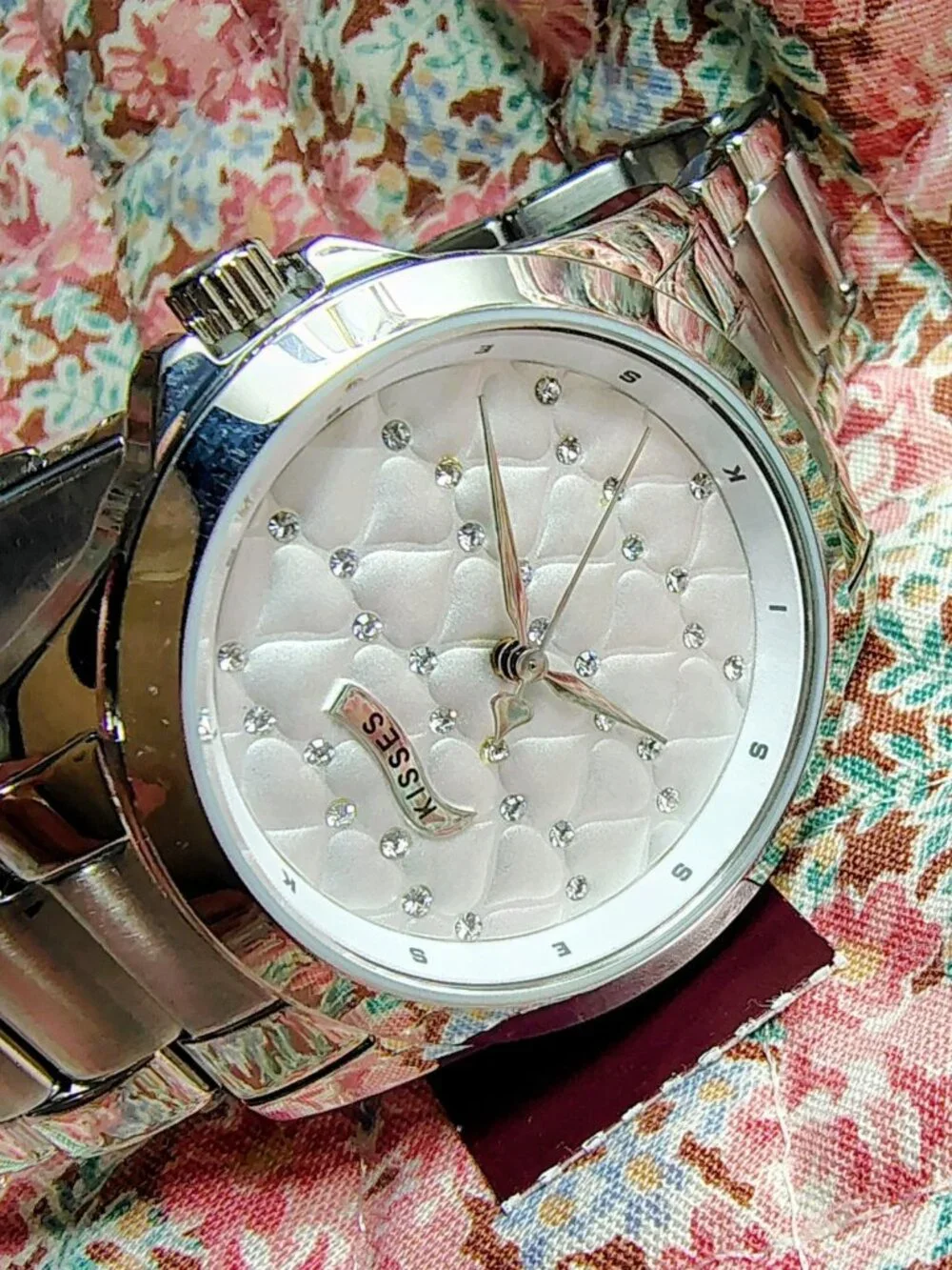 NWT NIB Hershey Kisses Silver Stainless Steel Watch MSRP 140
